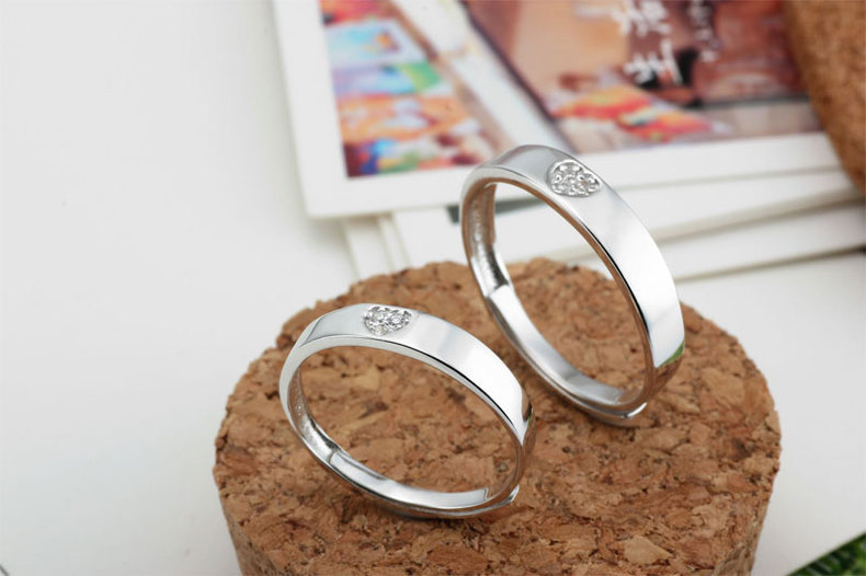 EterLove Couple Promise Rings - 40 Designs, Adjustable Silver