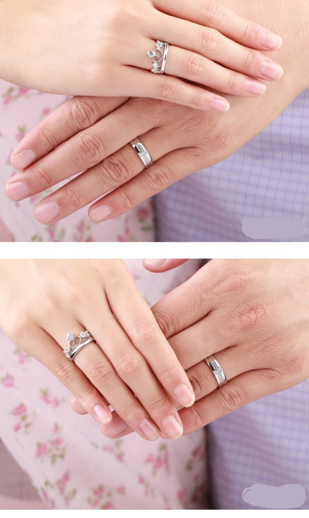 EterLove Couple Promise Rings - 40 Designs, Adjustable Silver
