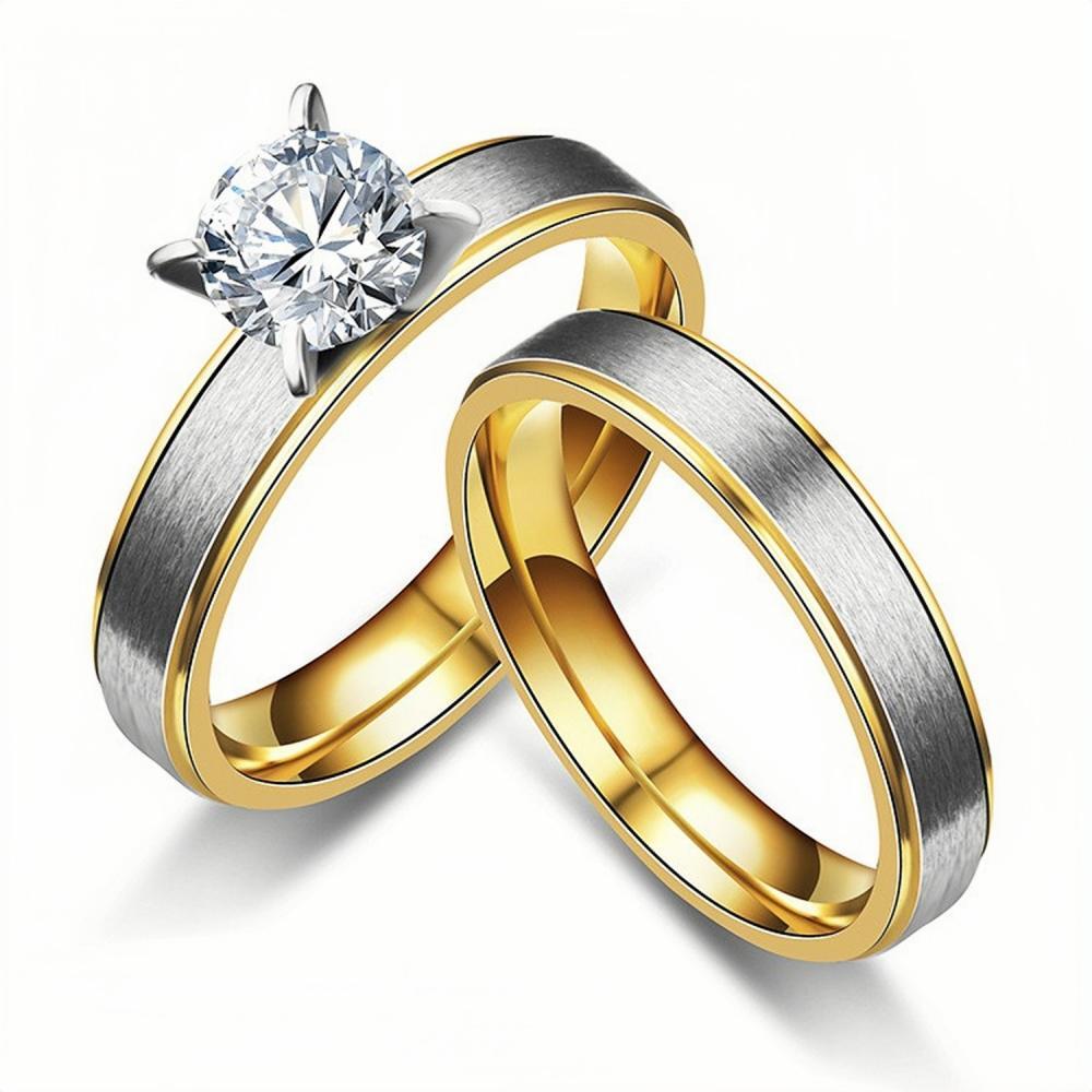 Engravable Frosted Matching Promise Rings For Couples In Titanium