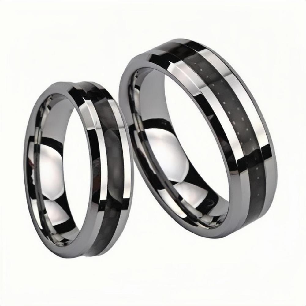 bimg_121_0 Engravable Unique Carbon Fiber Rings For Couples In Tungsten