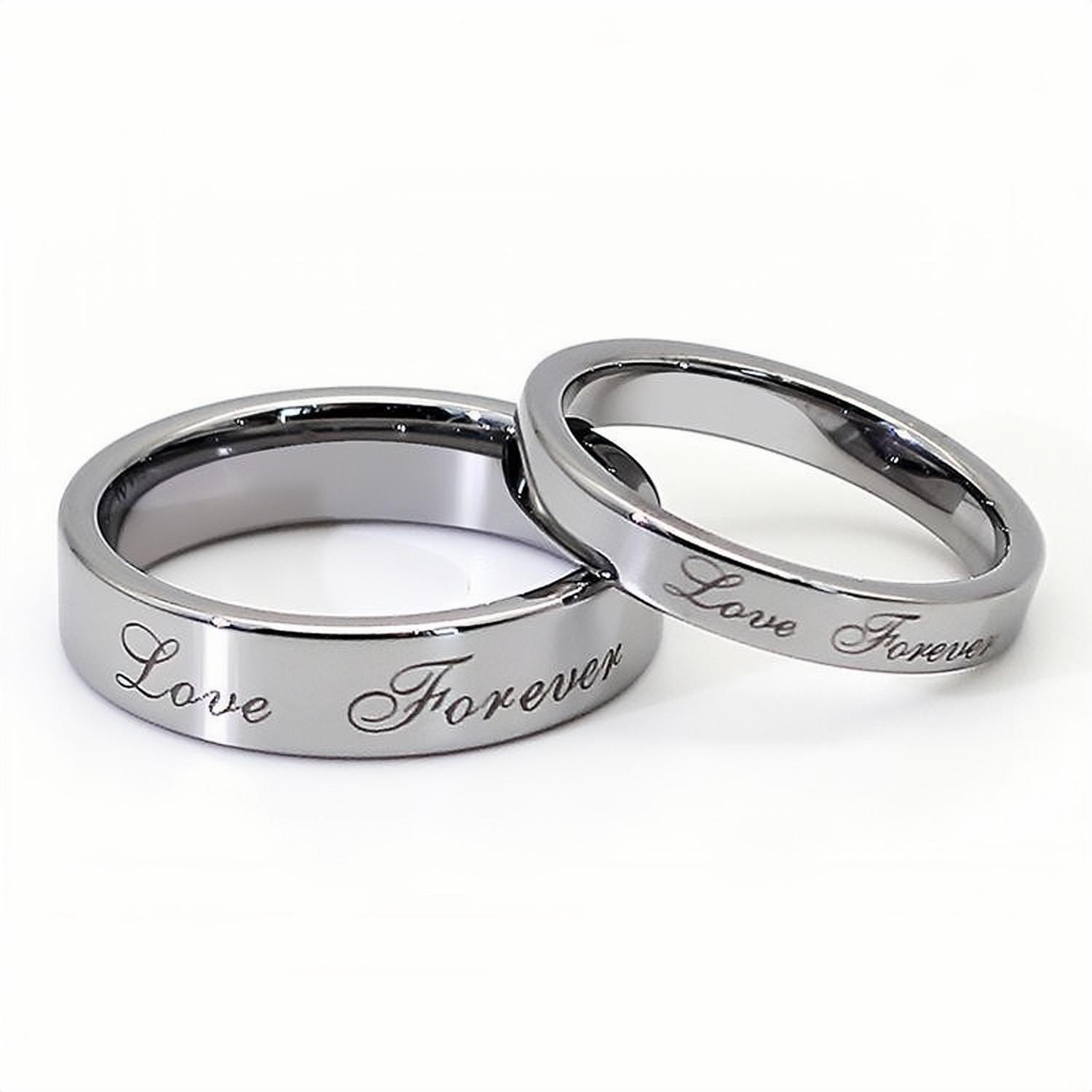 bimg_127_1 Unique Love Forever Promise Rings For Couples In Tungsten