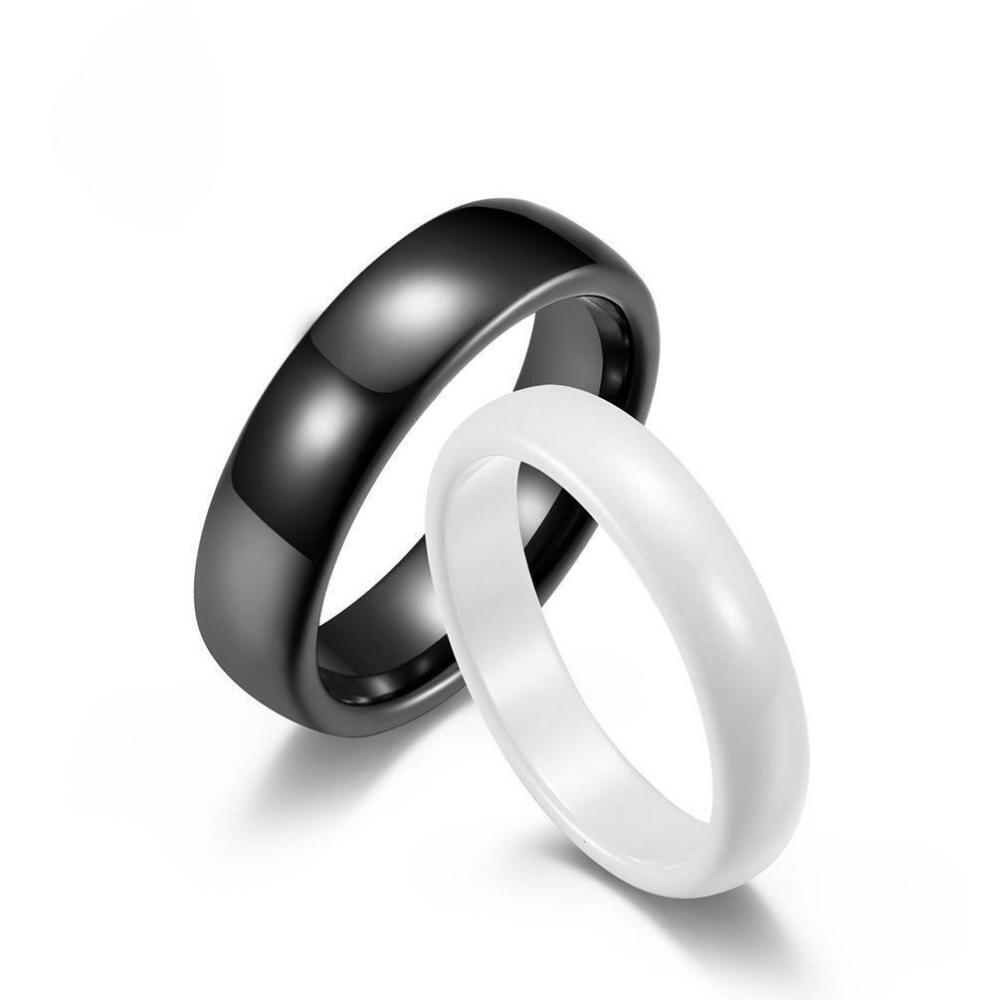 Day And Night Simple Ceramic Rings For Couples
