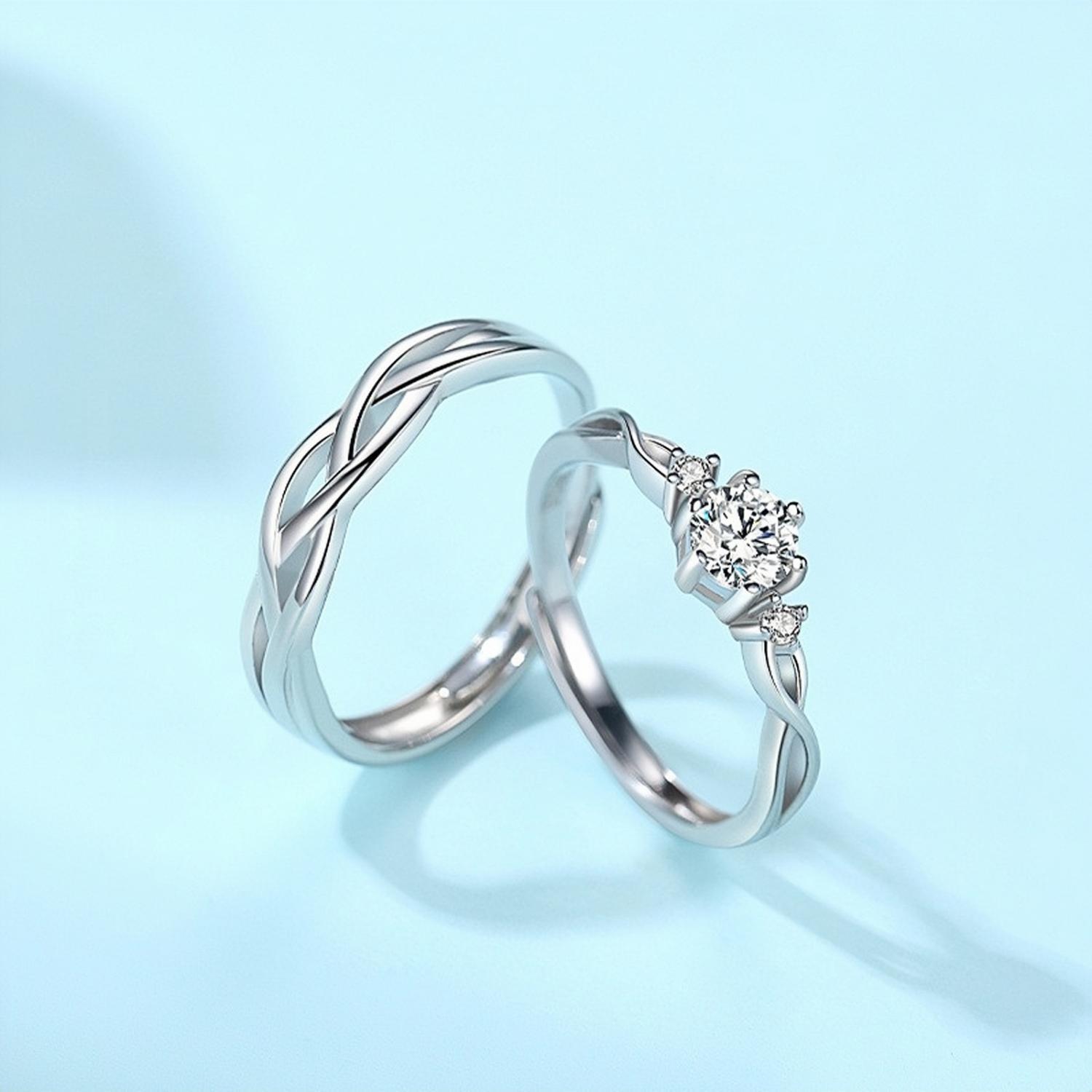 bimg_141_1 Unique Adjustable Infinity Knot Promise Ring For Couples In Sterling Silver