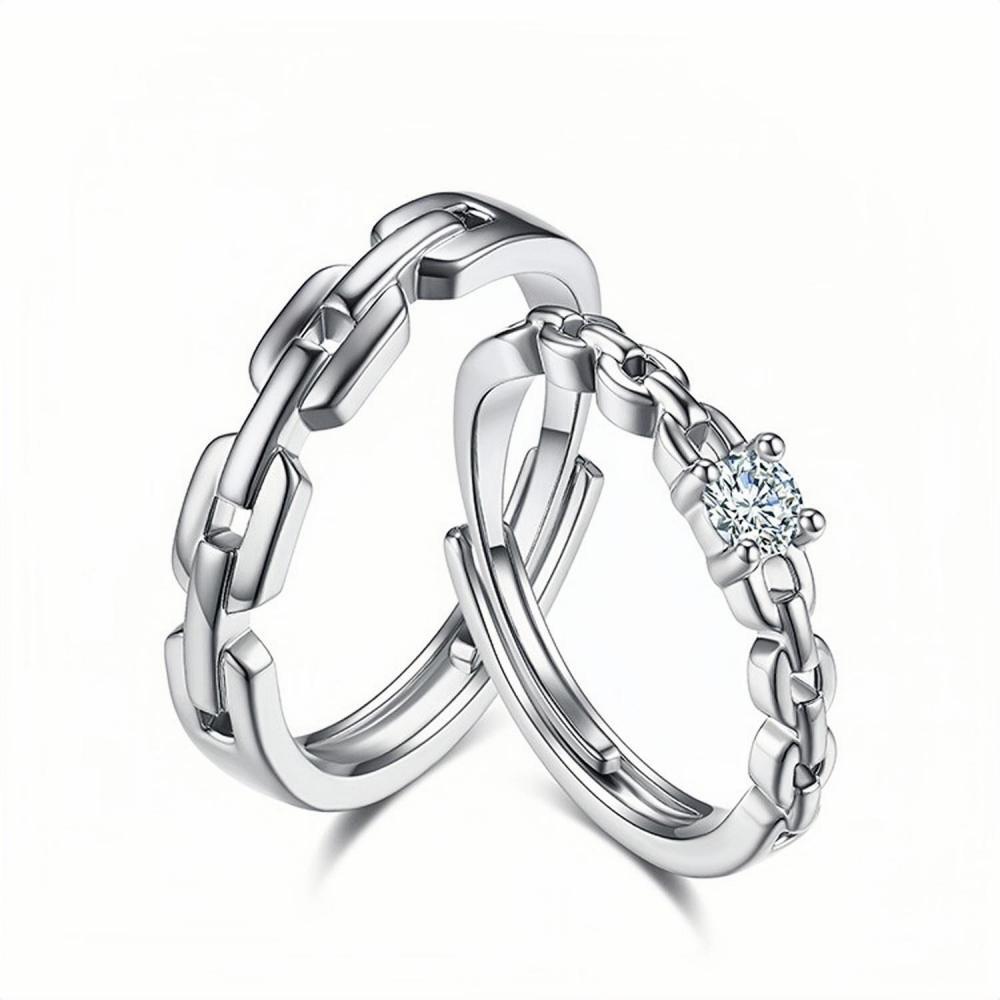 Adjustable Matching Knot Promise Rings For Couples In Sterling Silver