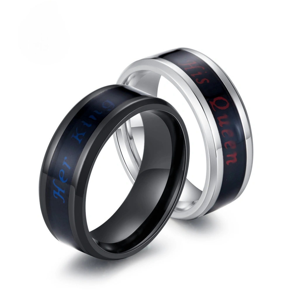 bimg_15_0 Engravable Temperature Sensing Her King His Queen Couple Rings