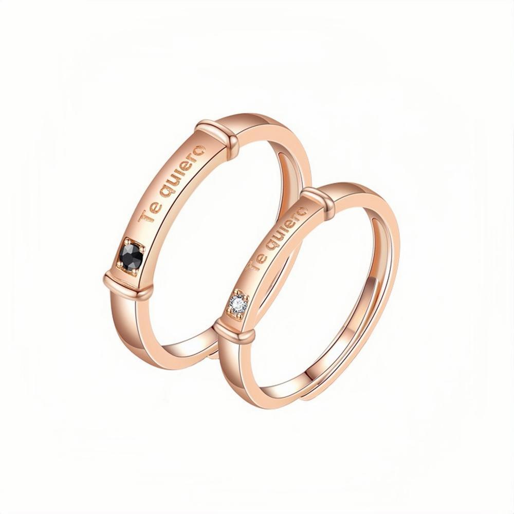 Adjustable Te Quiero Promise Ring For Couples In Sterling Silver