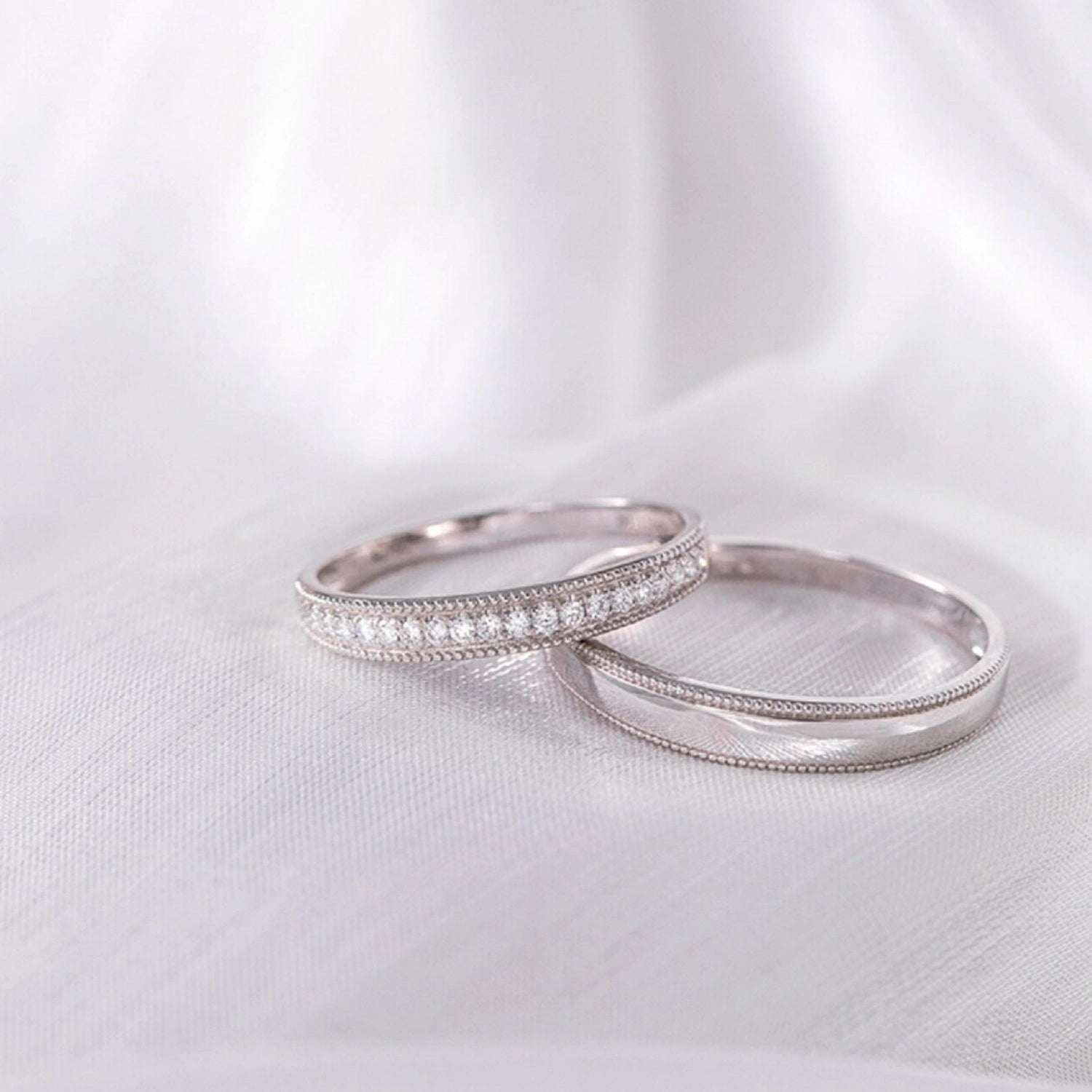 bimg_16_1 Engravable Sterling Silver Moissanite Promise Rings For Couples
