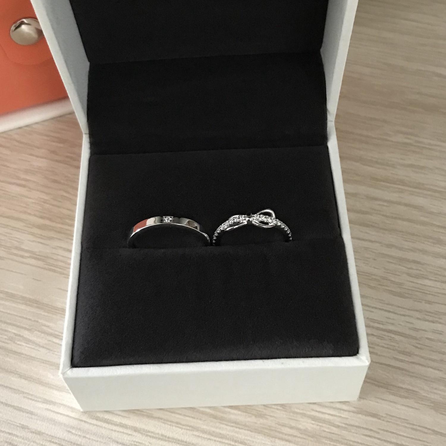 Adjustable Infinity Love Promise Rings Sets In Sterling Silver
