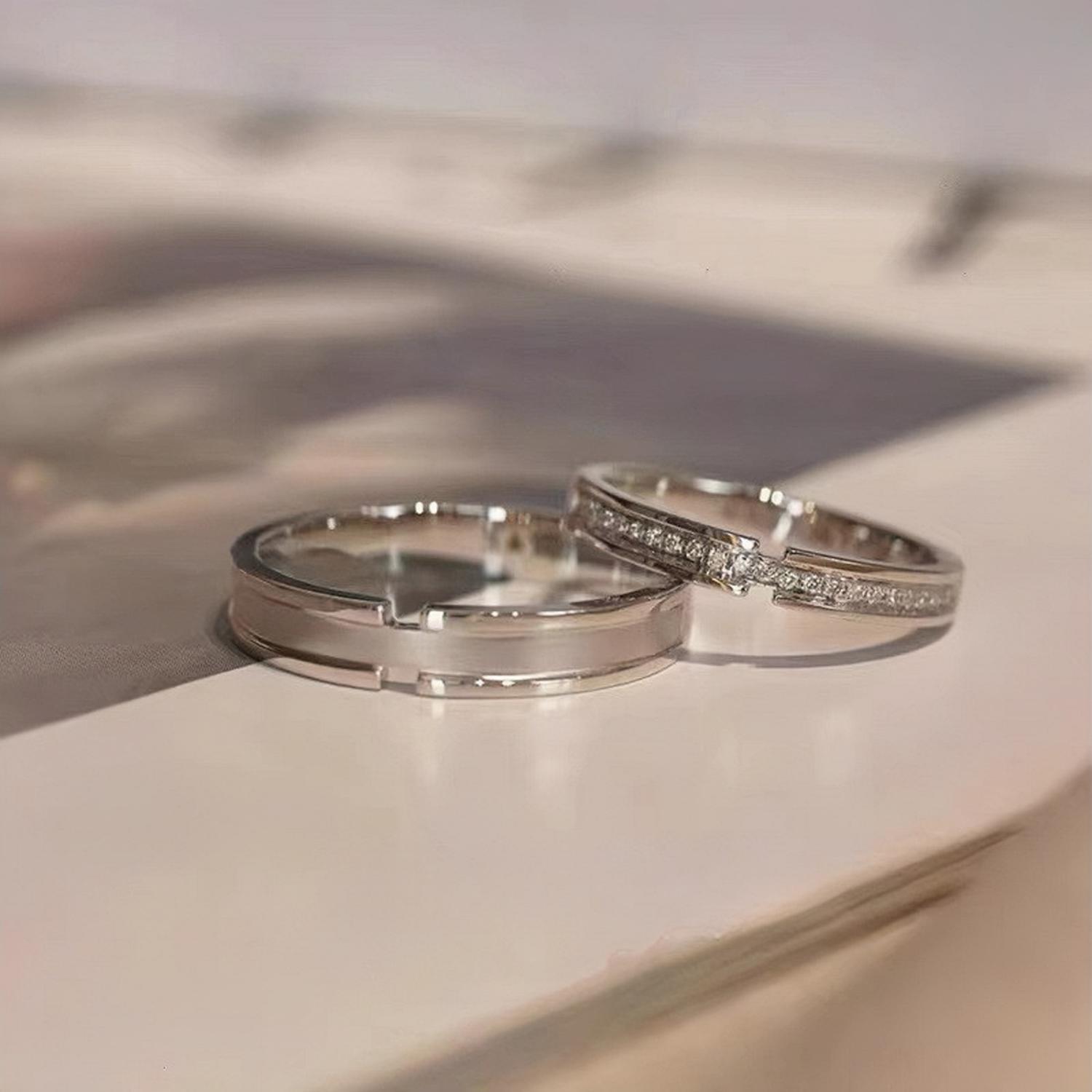 bimg_186_1 Adjustable Unique Love Promise Rings Sets In Sterling Silver