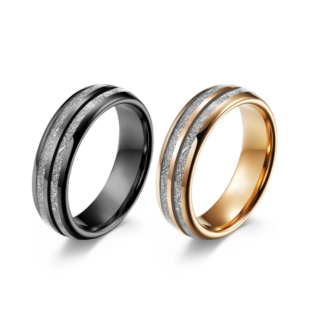 Engravable Matching Ice Silk Tungsten Couples Wedding Bands
