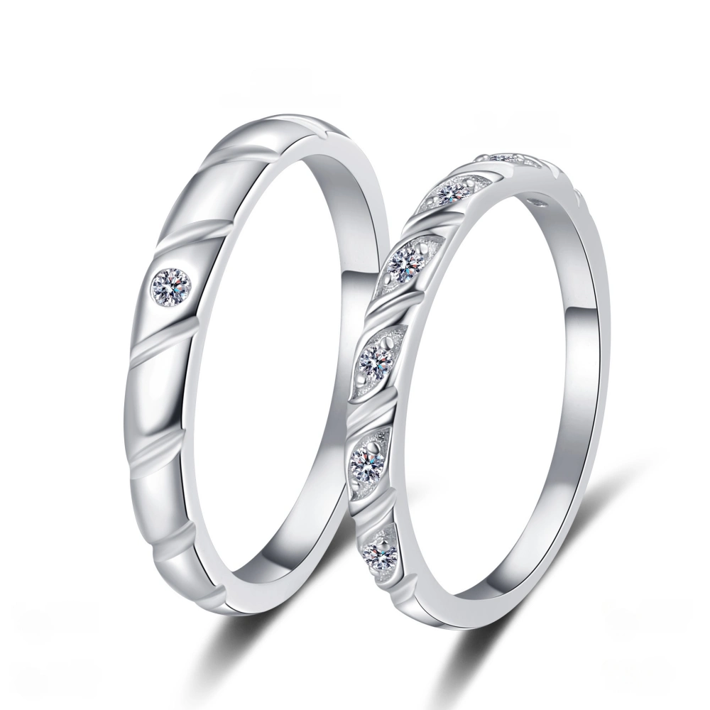 bimg_200_0 Engravable Sweet Love Moissanite Silver Couple Promise Rings