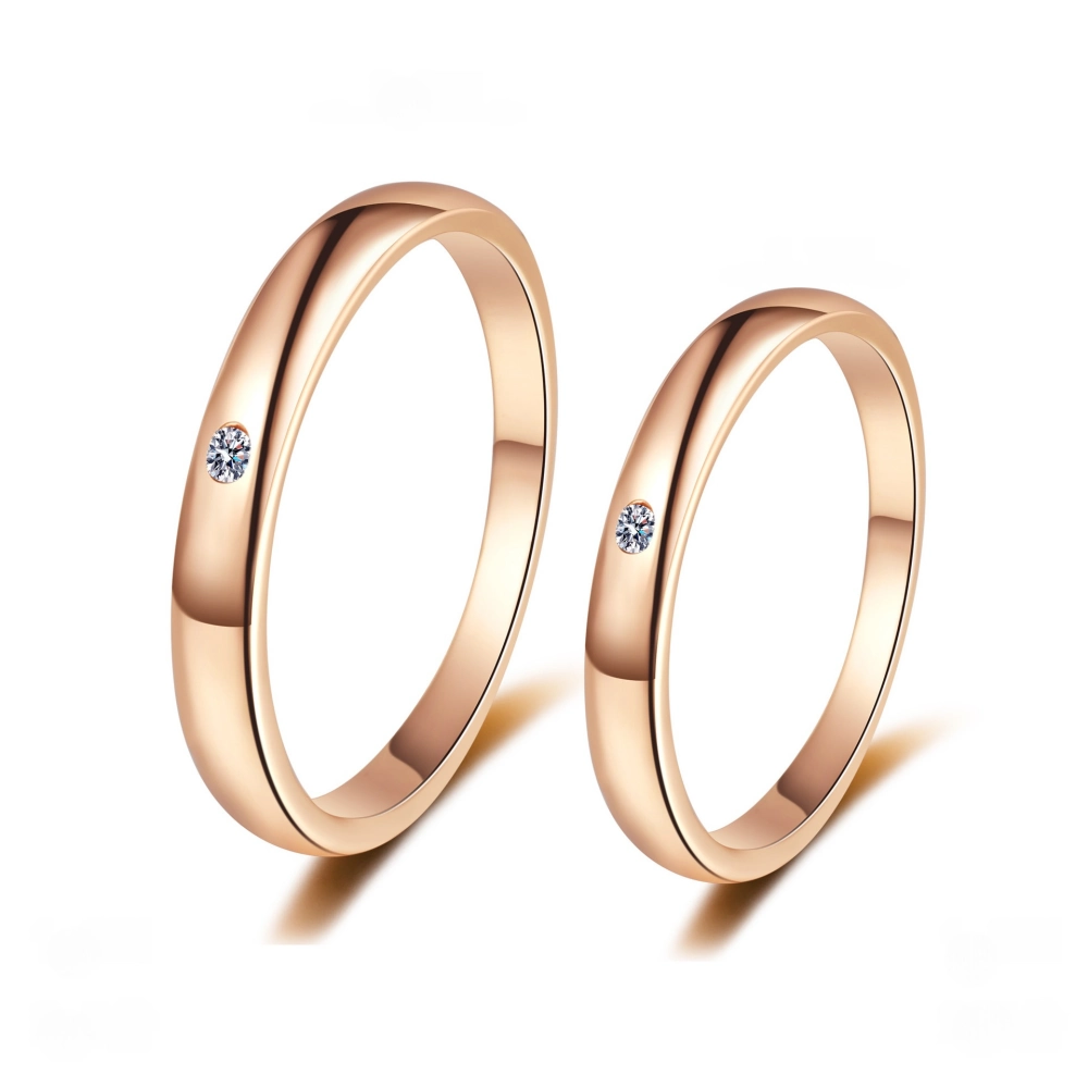 bimg_201_0 Engravable Simple Moissanite Sterling Silver Couple Promise Rings