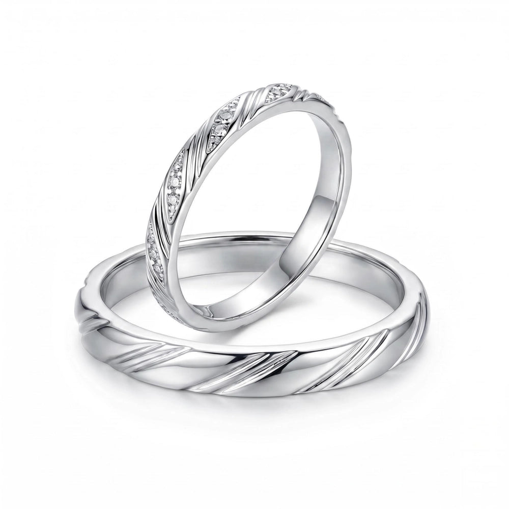 Engravable Love Infinity Sterling Silver Promise Rings For Couples