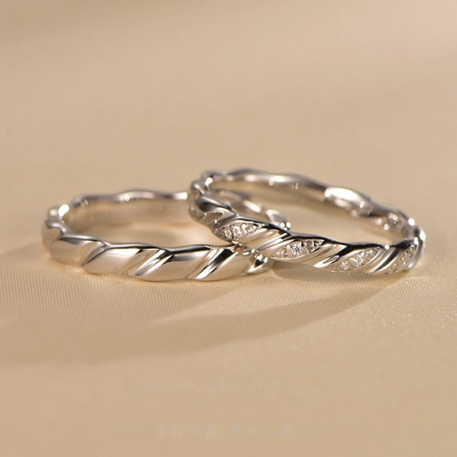 Engravable Love Infinity Sterling Silver Promise Rings For Couples