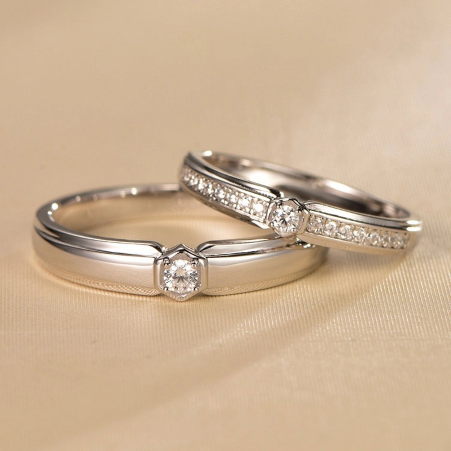 bimg_208_1 Engravable King Queen Solitaire Silver Promise Rings For Couples