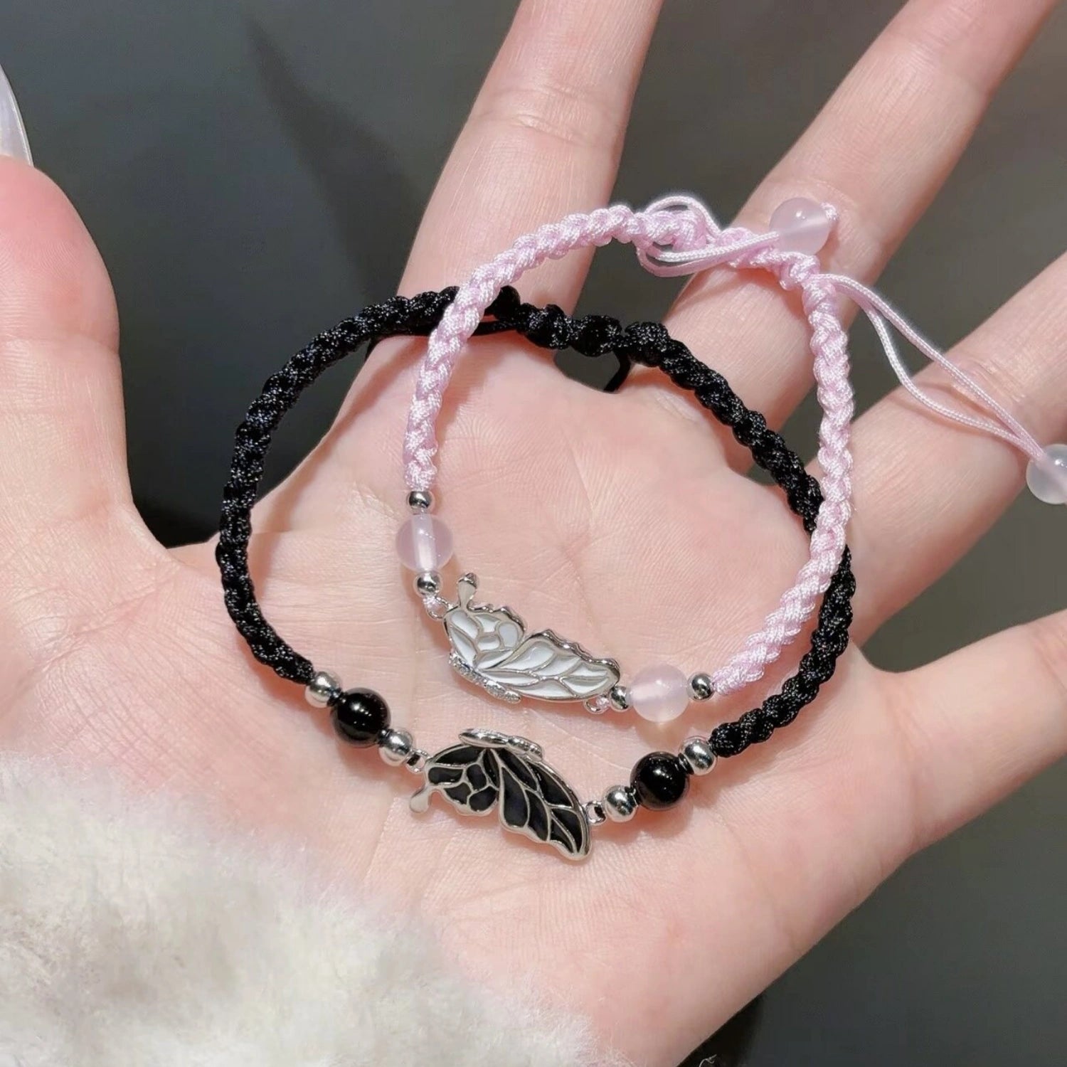 bimg_223_1 Glow In The Dark Matching Butterfly Bracelets For Couples
