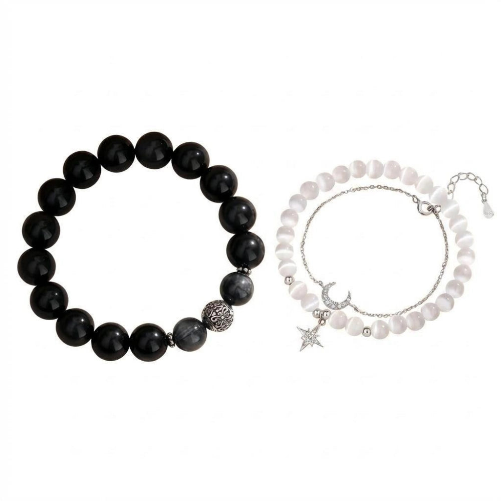 bimg_243_0 Sun Moon And Star Distance Relationship Couple Beaded Bracelets