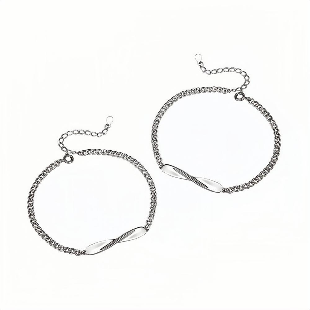 bimg_260_0 Engravable Matching Infinity Couple Bracelets In Sterling Silver