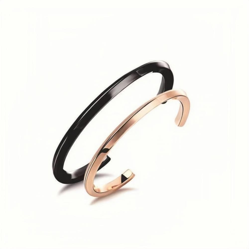 Adjustable Simple Matching Bangles For Couples In Titanium
