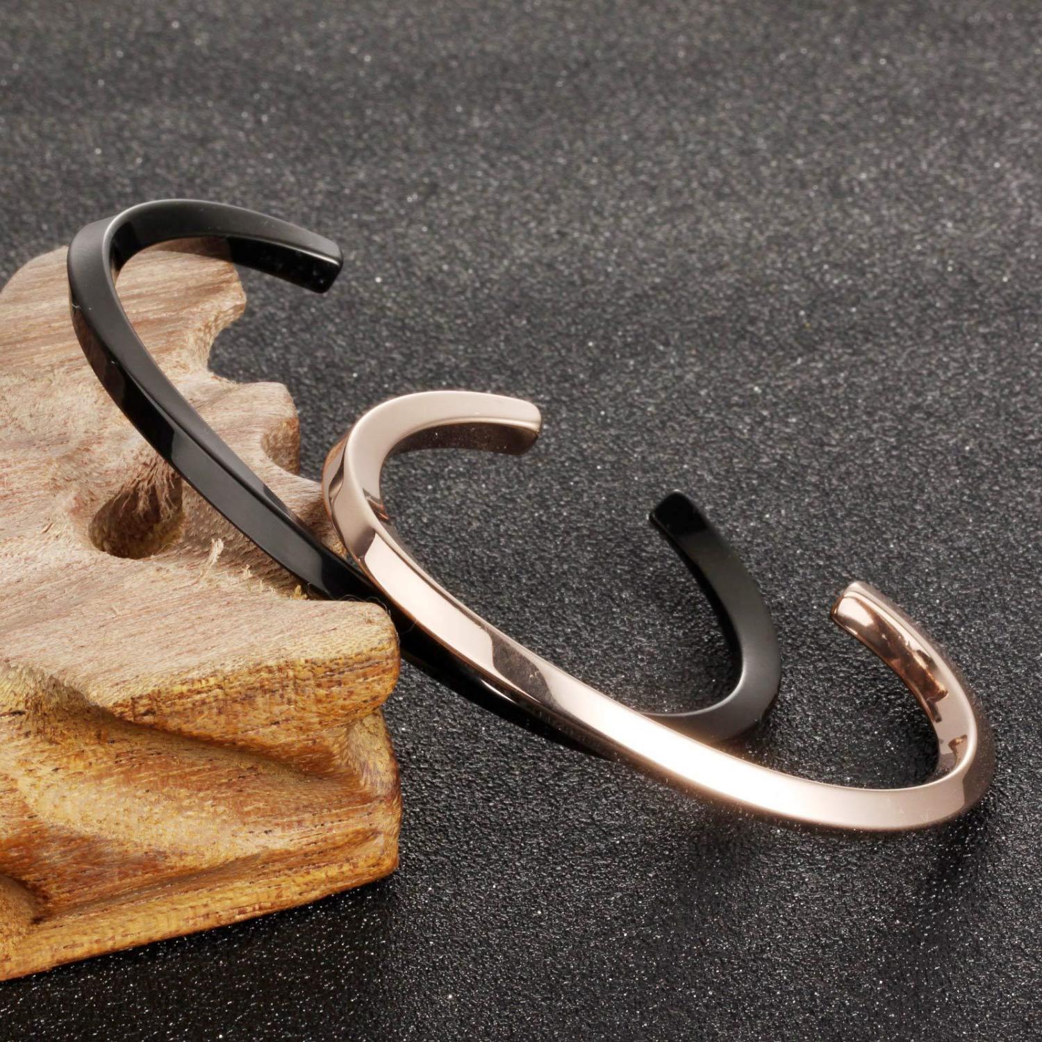 bimg_265_1 Adjustable Simple Matching Bangles For Couples In Titanium