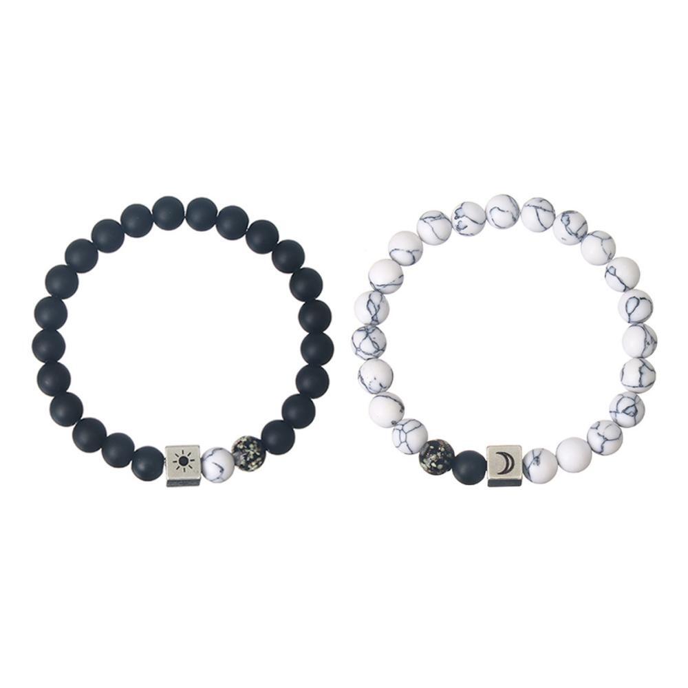 Unique Sun And Moon Matching Couple Glow Beaded Bracelets