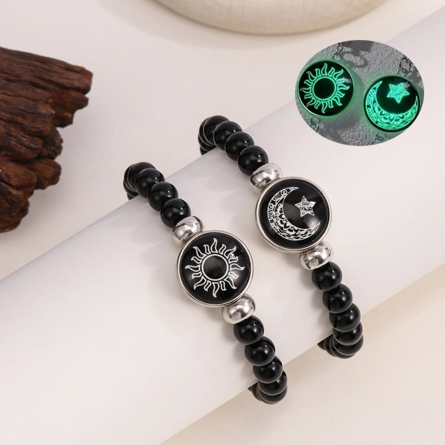 bimg_277_1 Sun And Moon Matching Glow In The Dark Beaded Bracelets For Couples