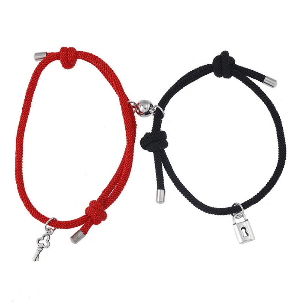 Lock And Key Matching Magnetic Bracelets For Couples