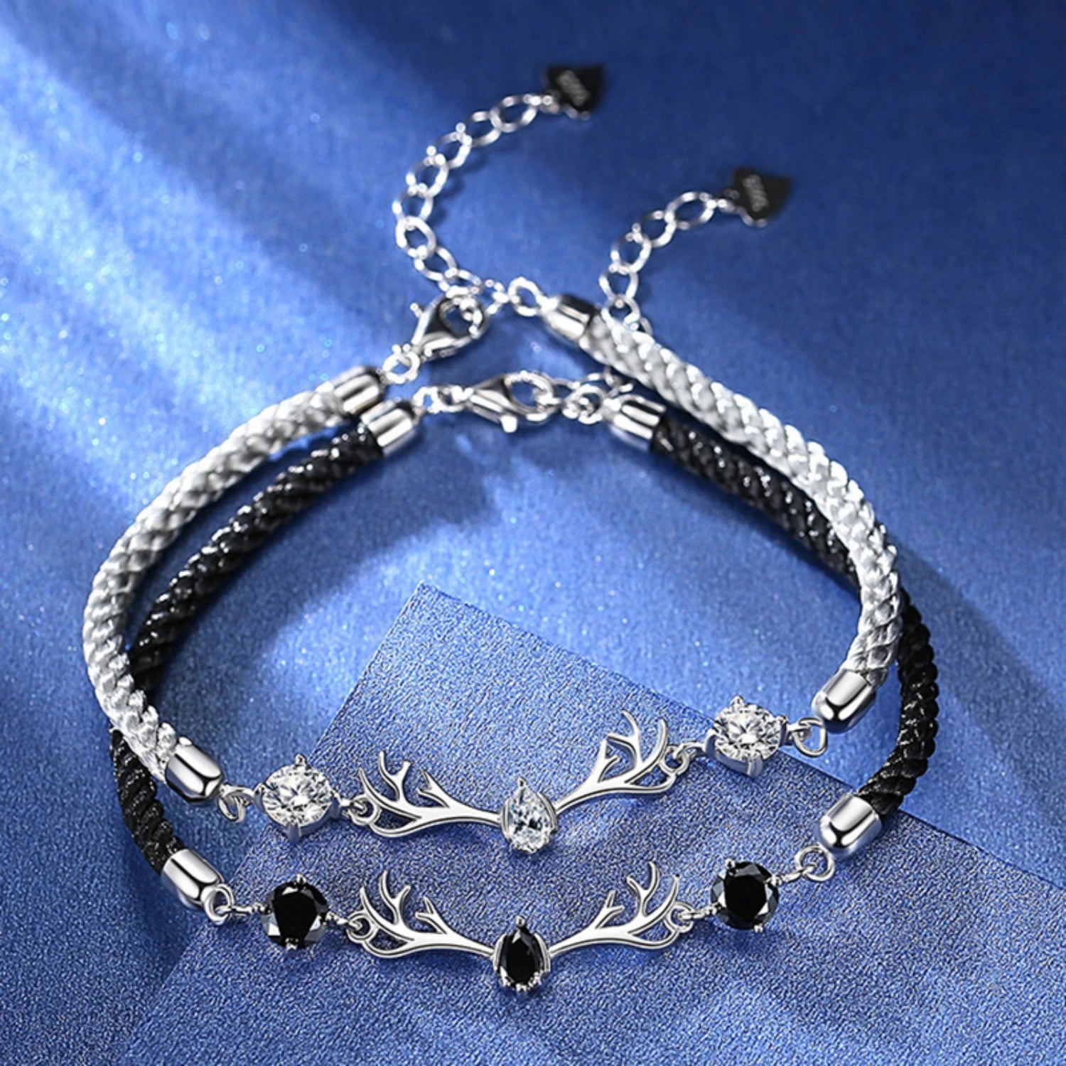 Cute Elk Matching Couple Bracelets For Christmas Gift