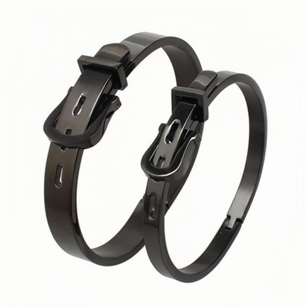 Unique Matching Belt Bracelets For Couples In Titanium