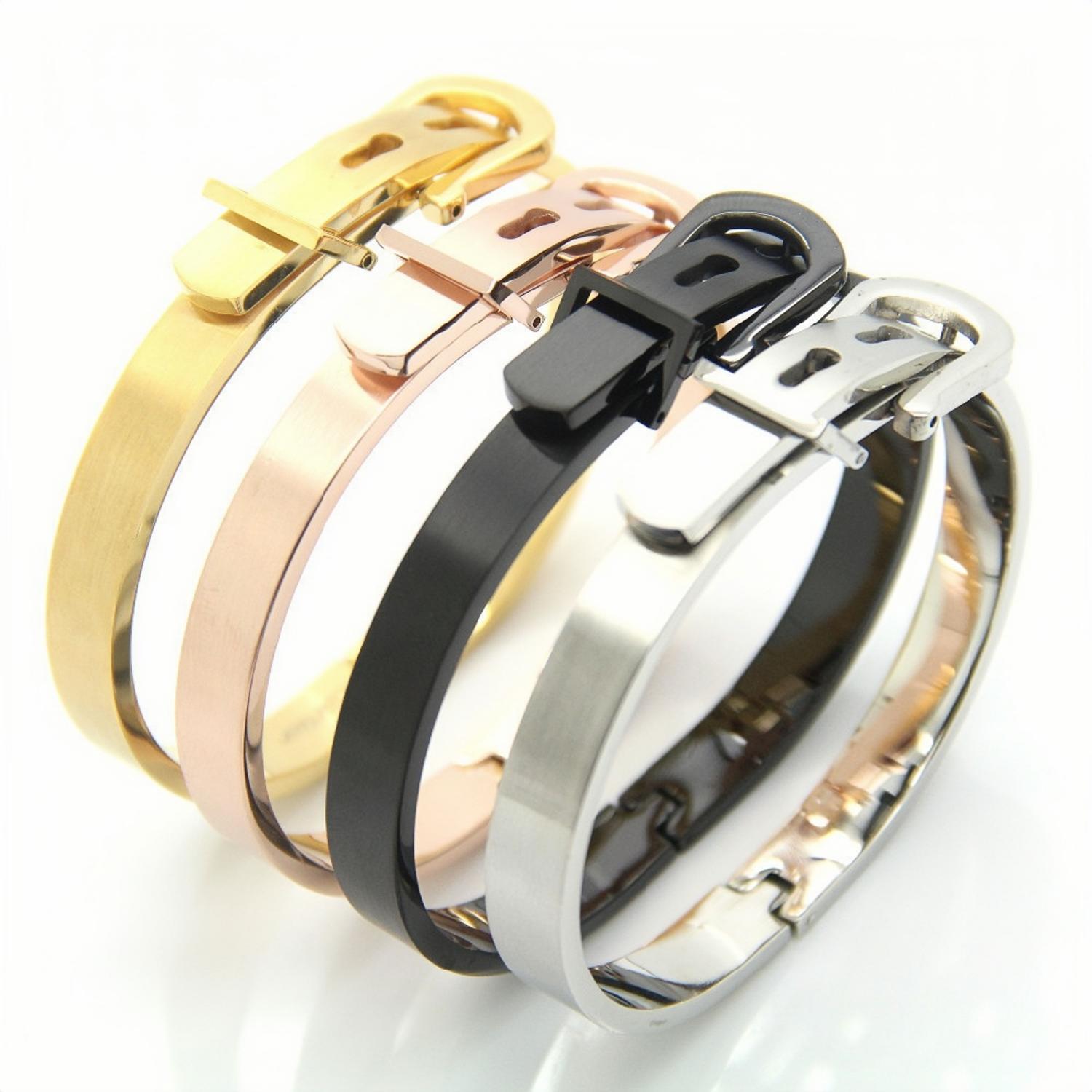 Unique Matching Belt Bracelets For Couples In Titanium