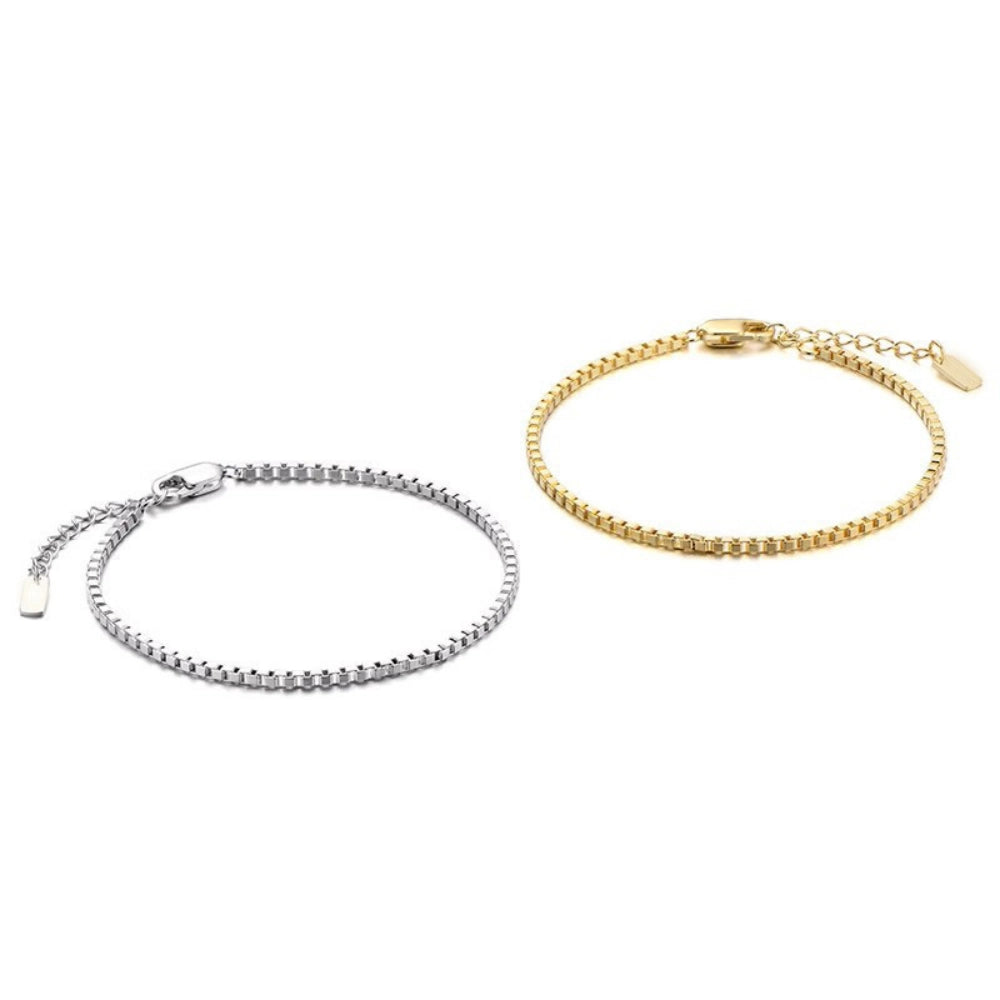 bimg_329_0 Engravable Titanium Box Chain Bracelets For Couples