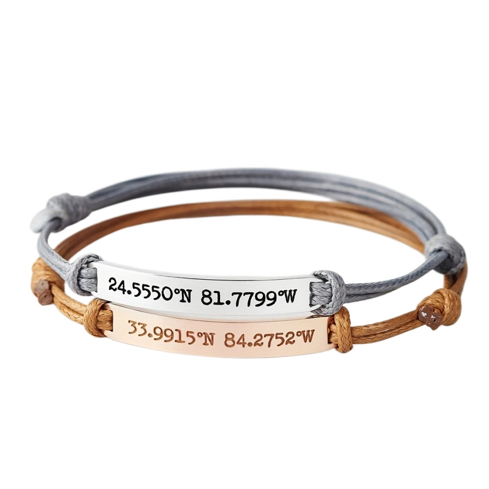 bimg_332_0 Personalized Titanium Coordinates Bar Bracelets For Couples