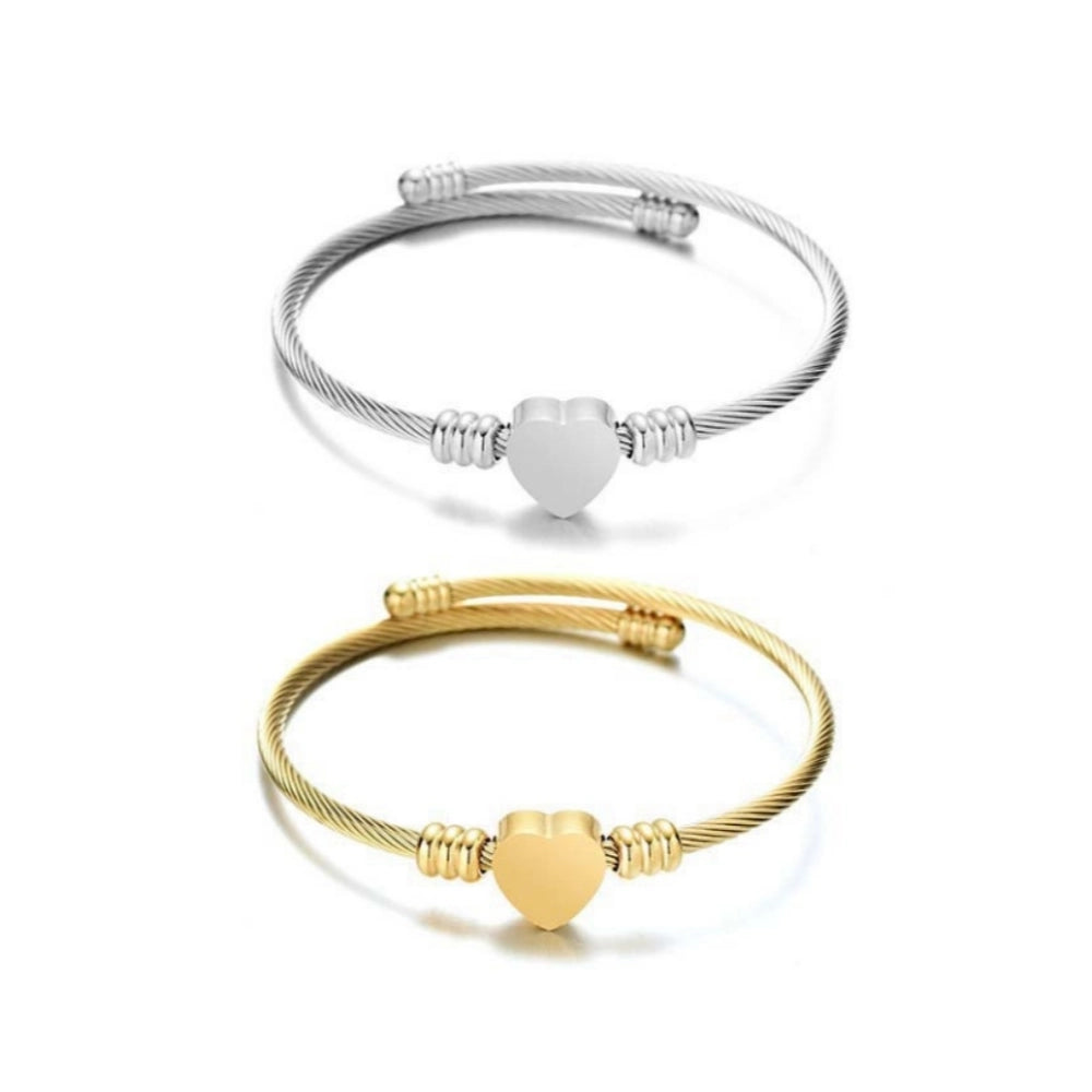 bimg_335_0 Personalized Engravable Cable Wire Heart Couple Bangle Bracelets