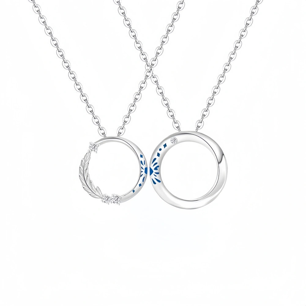 Glow In The Dark Fireworks Magnetic Heart Infinity Couple Necklaces