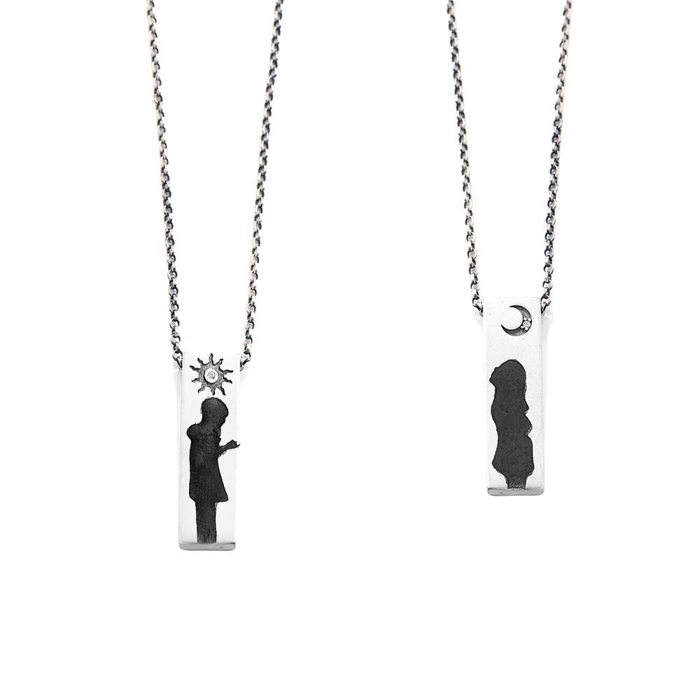 bimg_363_0 Engravable Sun And Moon Matching Bar Couple Necklaces In Sterling Silver
