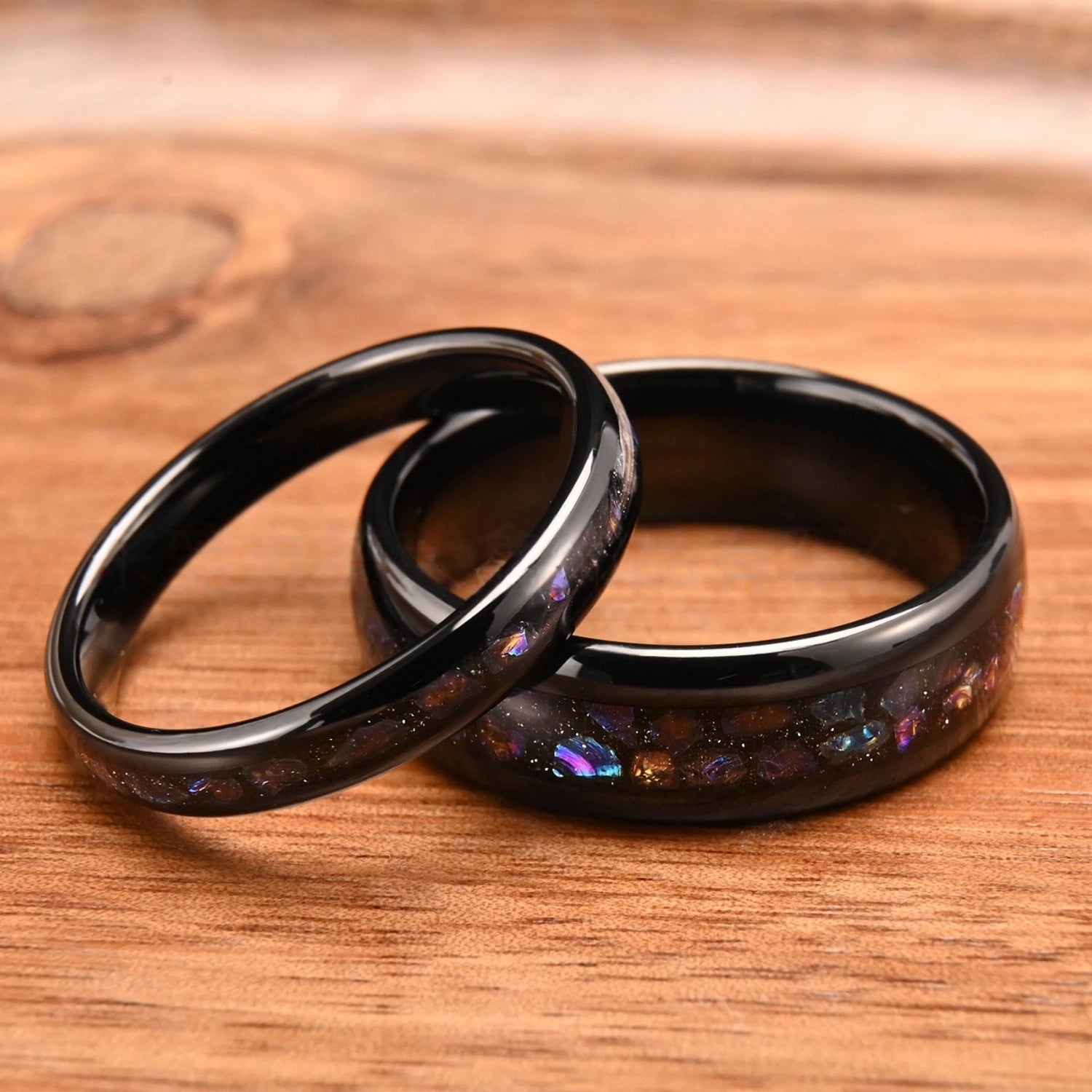 bimg_41_1 Engravable Brilliant Universe Tungsten Couple Wedding Bands