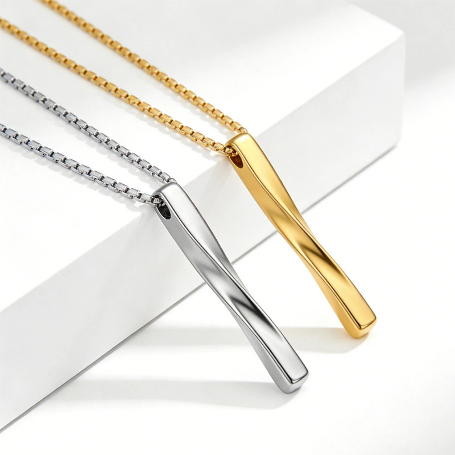 bimg_420_1 Engravable Matching Infinity Bar Necklaces For Couples In Titanium
