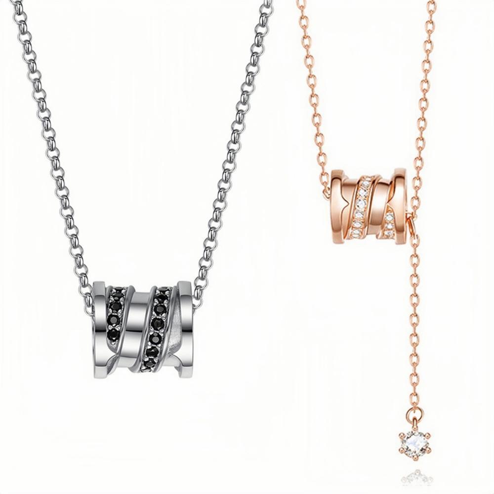Unique Matching Ring Necklaces For Couples In Sterling Silver