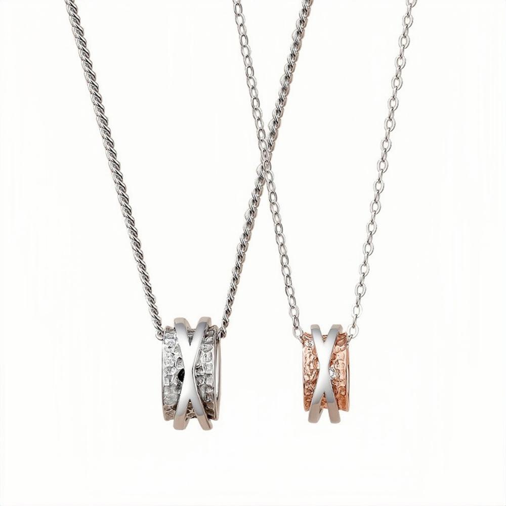 bimg_444_0 Engravable Infinity Love Matching Couple Ring Necklaces In Sterling Silver