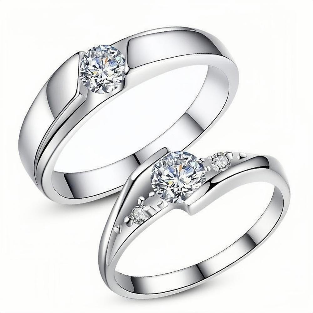 bimg_48_0 Engravable Solitaire Promise Ring For Couples In Sterling Silver