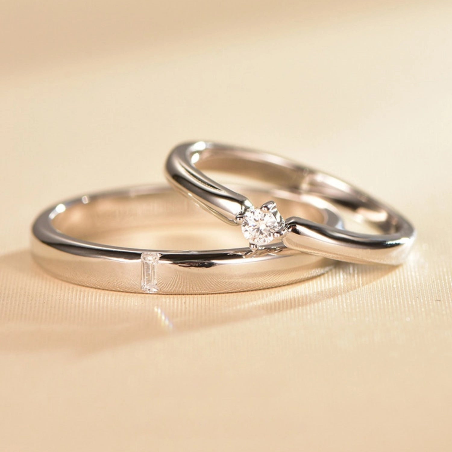 bimg_65_1 Engravable Simple Solitaire Sterling Silver Promise Rings For Couples