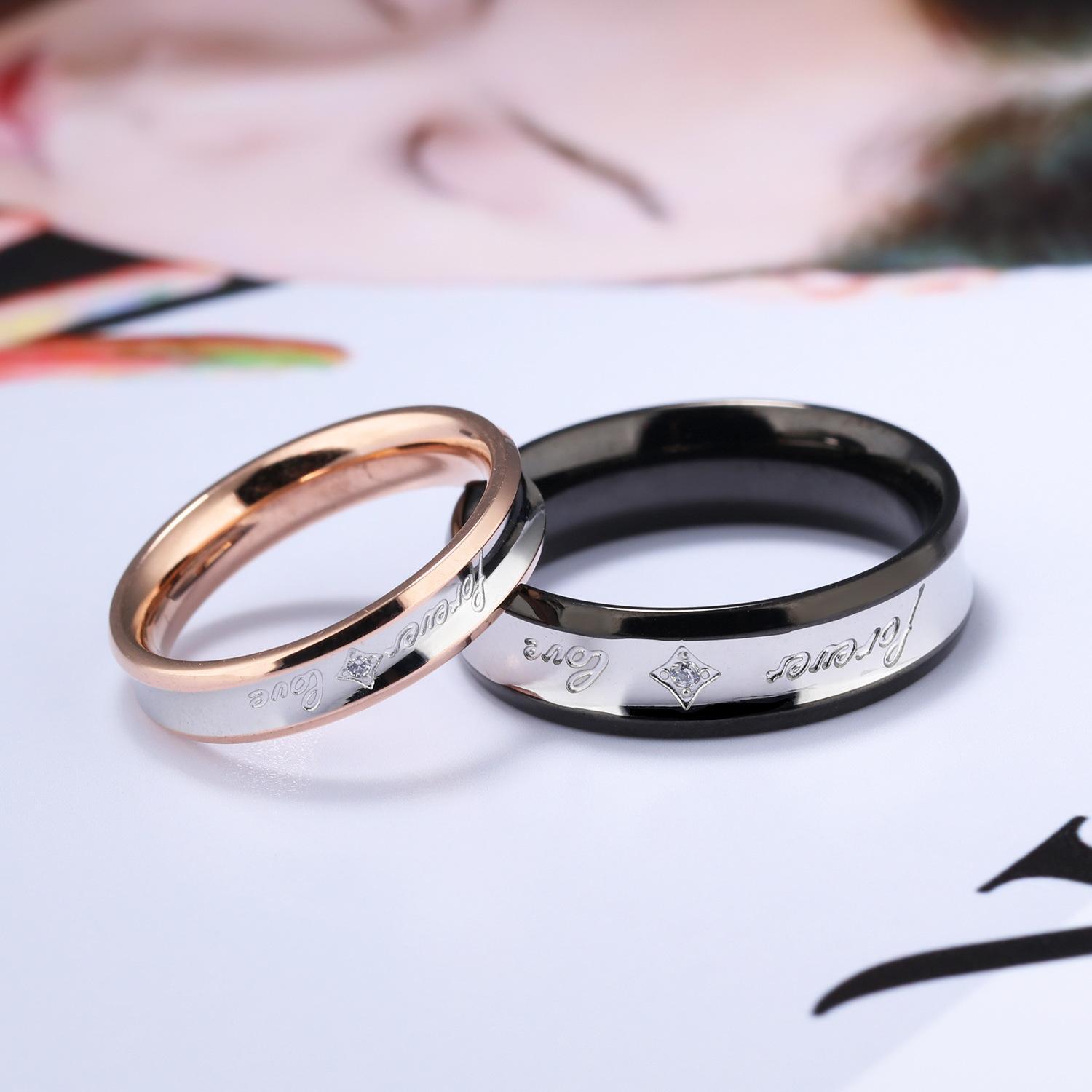 bimg_82_1 Unique Forever Love Couple Rings Set In Titanium