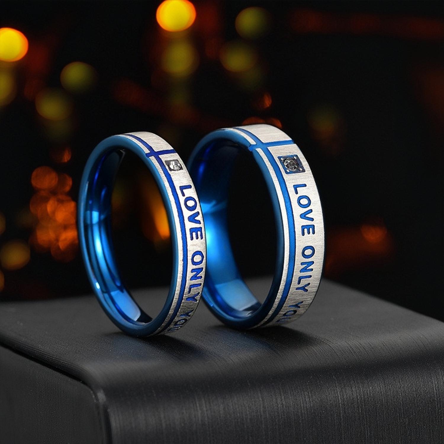 bimg_90_1 Engravable Love Only You Promise Rings For Couples In Titanium