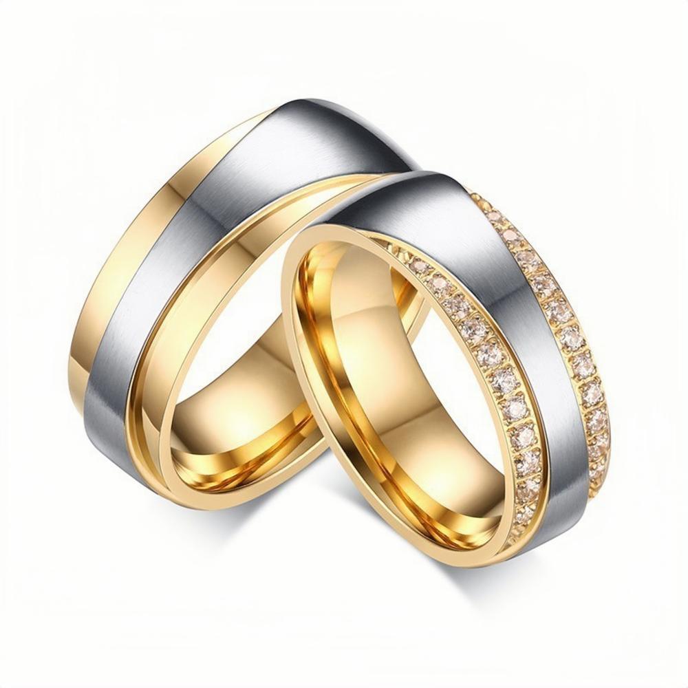 Engravable Matching Promise Rings For BF And GF In Titanium