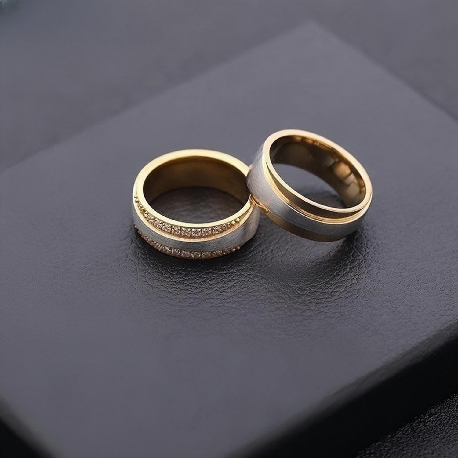 Engravable Matching Promise Rings For BF And GF In Titanium