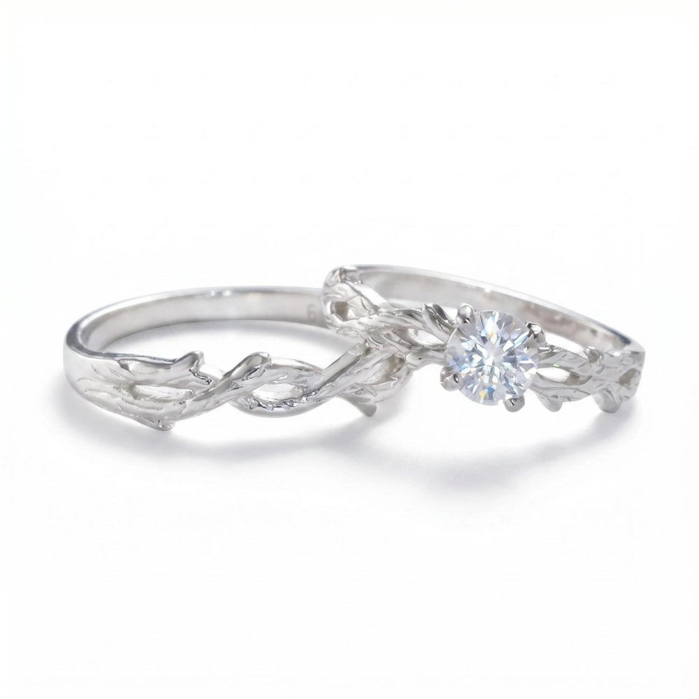engravable-thorns-and-roses-silver-infinity-knot-couple-promise-rings_1 EterLove Thorns & Roses Infinity Knot Rings - Engravable Silver