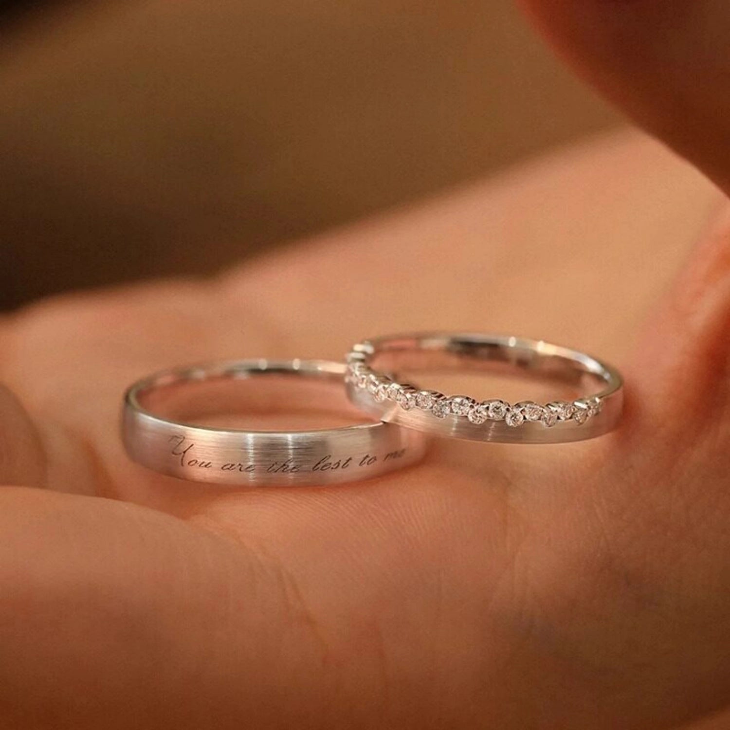 engravable-you-are-the-best-to-me-silver-promise-rings-for-couples_2 Engravable You Are The Best To Me Silver Promise Rings For Couples